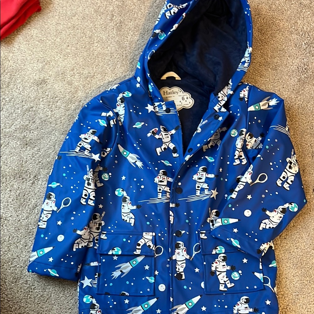 Hatley Space Adventure Blue Raincoat